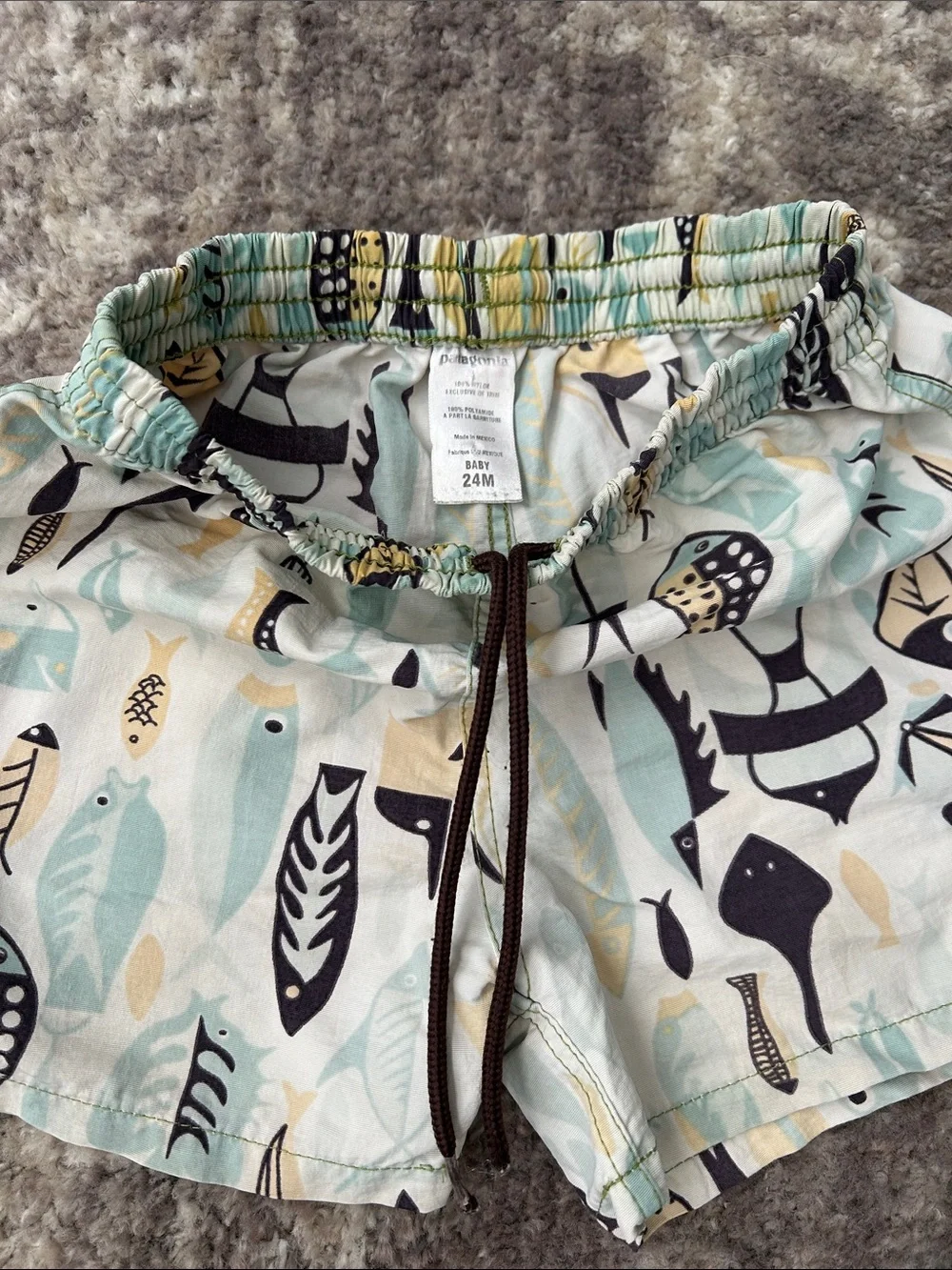 Patagonia Kids Fish Pattern Shorts